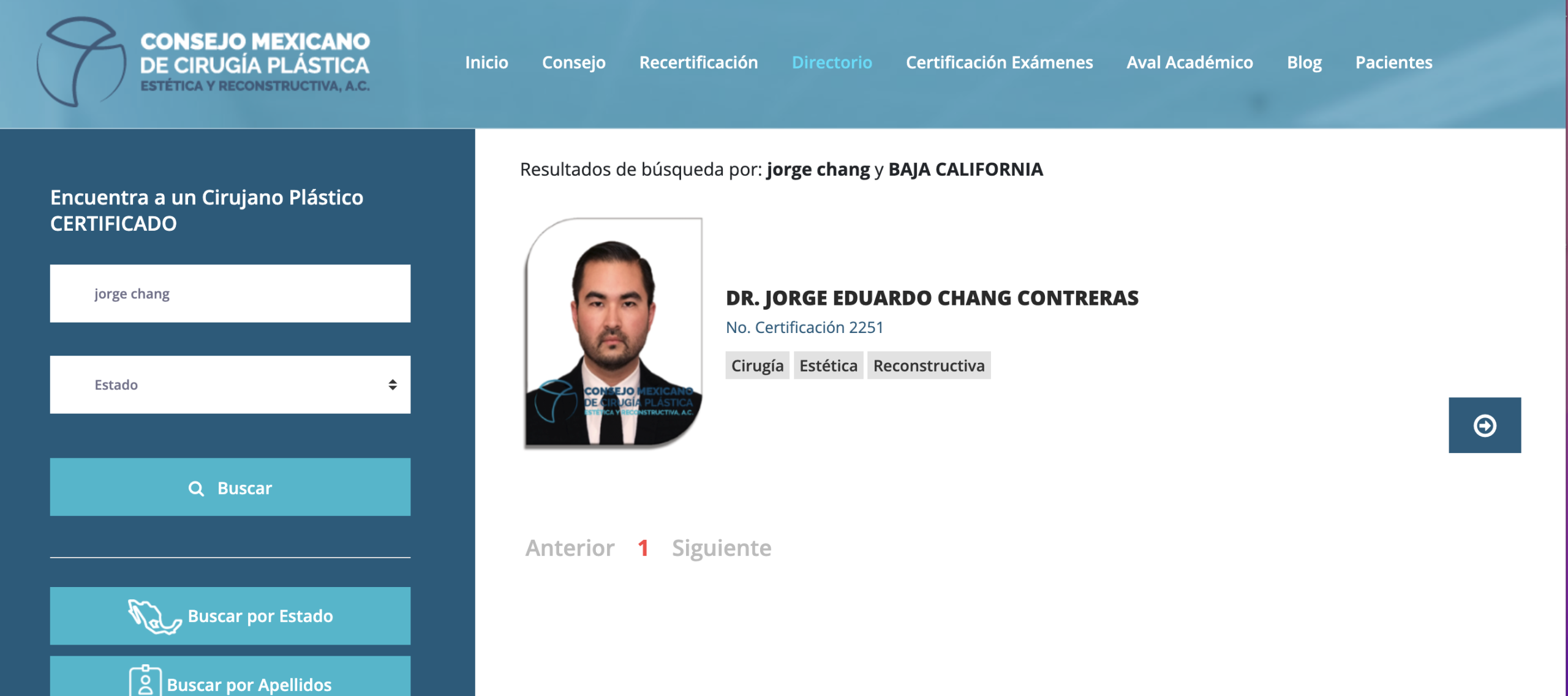 Cirujano Plástico Certificado